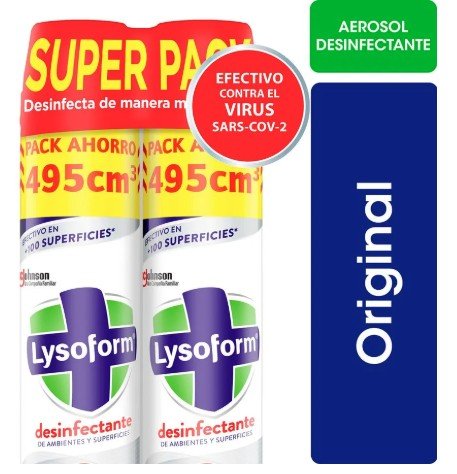 Aerosol Desinfectante Lysoform Pack Spray 495cc - Ocasión