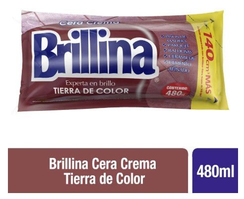 Cera Roja con tierra de color 480 ml Brillina - Ocasión
