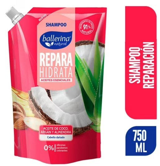 Shampoo Ballerina Reparación e Hidratación 750 ml (Doypack) - Ocasión