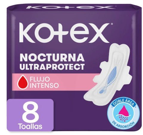 Toalla Femenina Kotex noche 8 unidades - Ocasión